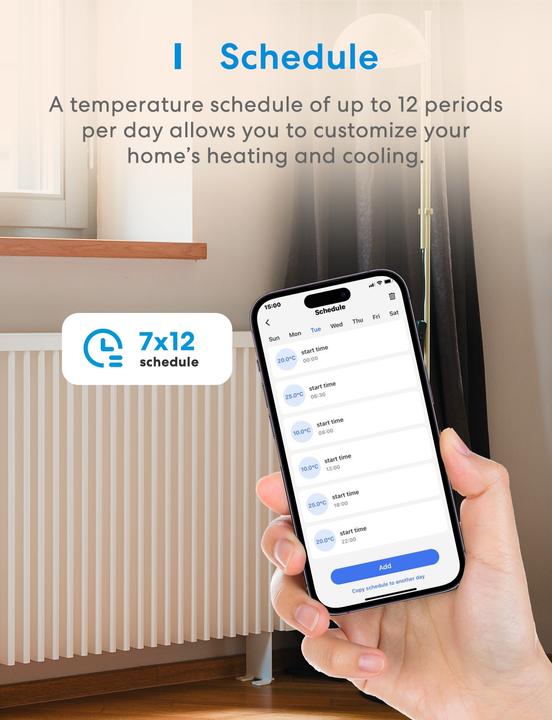 Immagine prodotto Meross Smart Home Wi-Fi Termostato/ Riscaldamento & Raffreddamento Mts200bhk