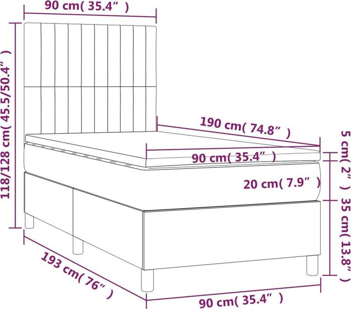 Actual product image VidaXL Arielle (90 x 190 cm)