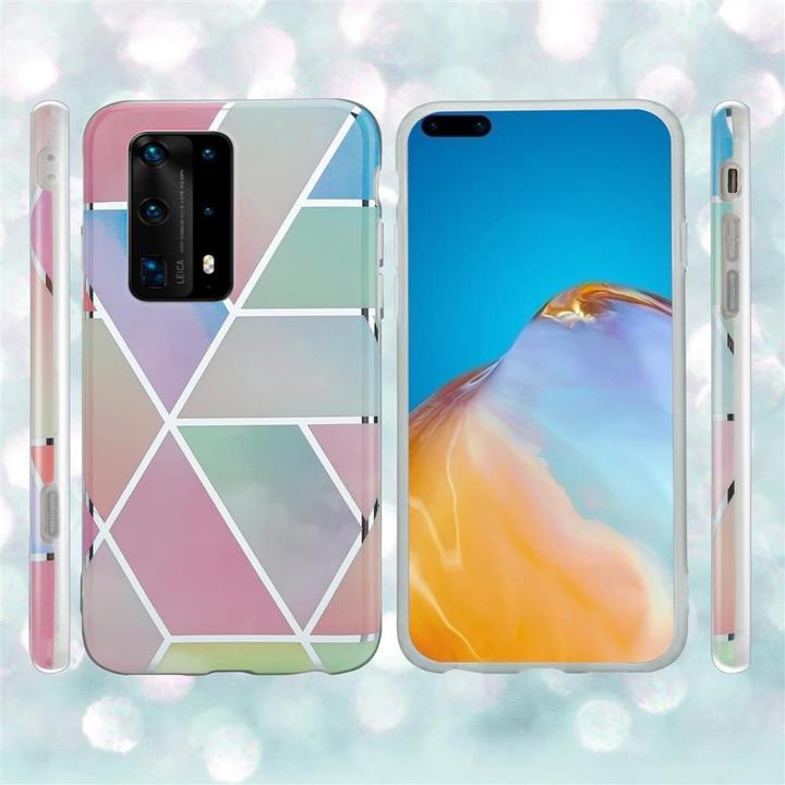 Produktbild Cadorabo IMD TPU Bunter Marmor Cover (Huawei P40)