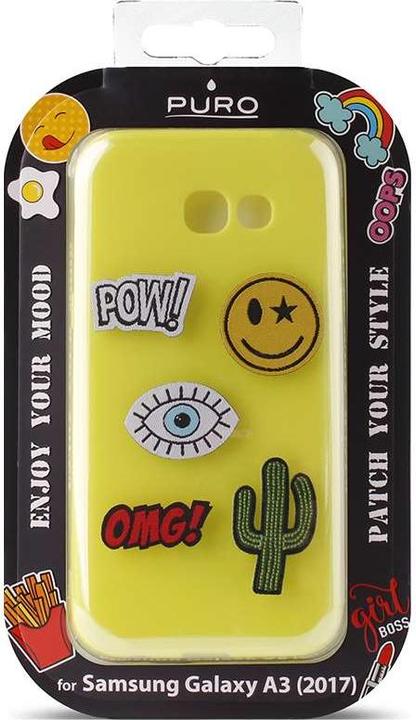 Image du produit Puro Patch Mania - Étui pour Samsung Galaxy A3 (2017), jeu de 5 autocollants (jaune) (Apple iPhone 7, Huawei P9 Lite, Samsung Galaxy A3 (2017), Samsung Galaxy A5 (2017))