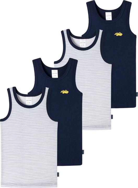 Produktbild Schiesser 4er Pack Kids Boys Feinripp Organic Cotton Unterhemd (140)