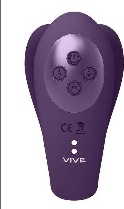 Actual product image Shots Yoko - Triple Action Vibrator Dual Prongs with Clitoral Pulse Wave