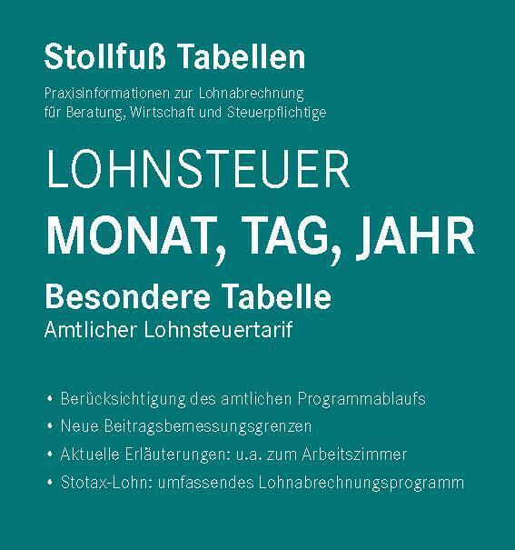 Actual product image Tabelle, Lohnsteuer 2023 Monat, Tag, Jahr (German, 2023)