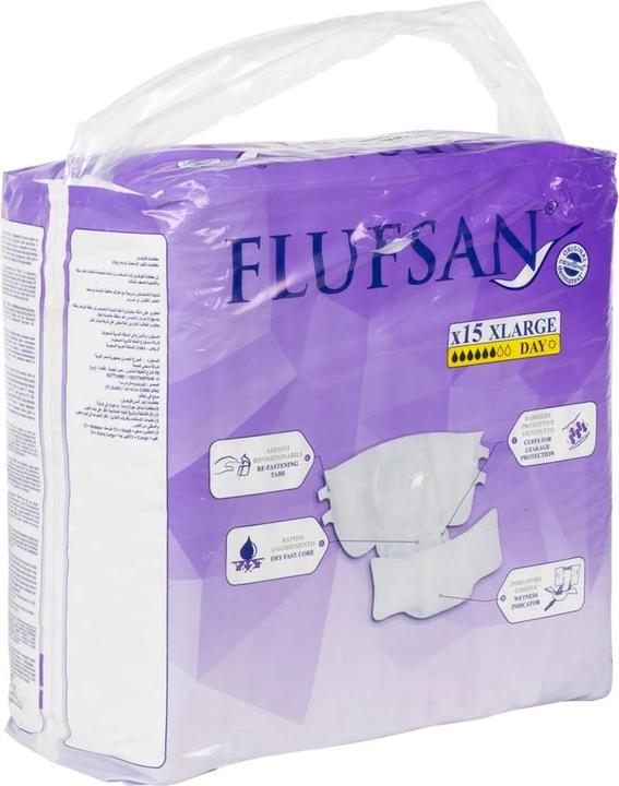 Produktbild VidaXL Flufsan Einwegwindeln für Erwachsene 15 Stk. (15 x, XL)