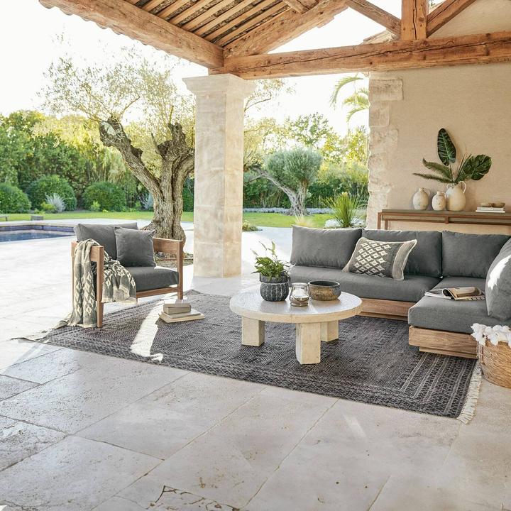 Produktbild Loberon In- & Outdoor-Teppich Bezange grau/beige (300 cm, H)