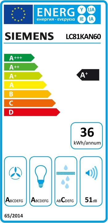 Energie-Label Siemens SIEM Dunstabzug (Wandhaube)