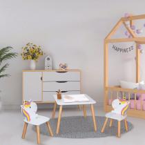 Actual product image Home Deco Kids table and 2 chairs unicorn lily (Child seating group)