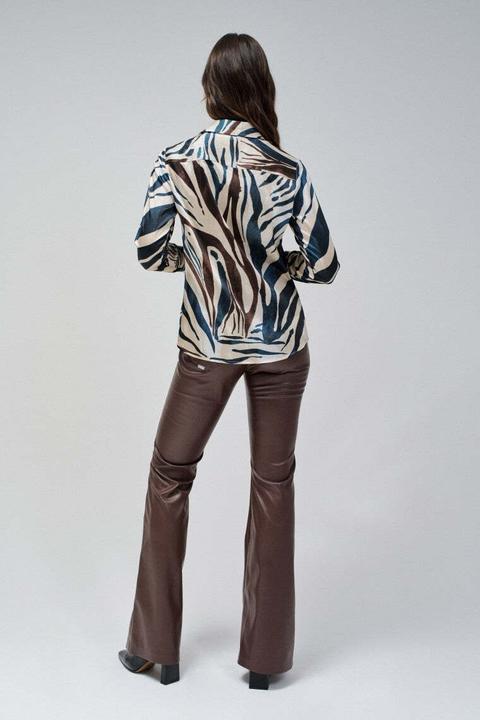 Actual product image Salsa Jeans Long sleeve blouse Satin Basic Shirt (M)