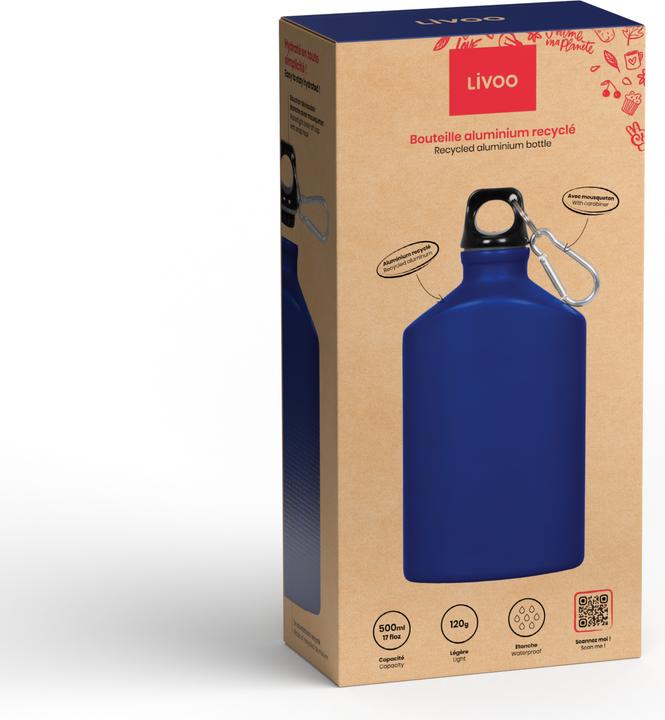 Actual product image Livoo 500 ml recycled aluminium bottle (0.50 l)