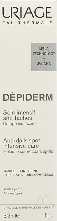 Valeurs nutritives et ingrédients Uriage Dépiderm Soin intensif anti-taches Fl 30 ml (30 ml, Crème 24h)