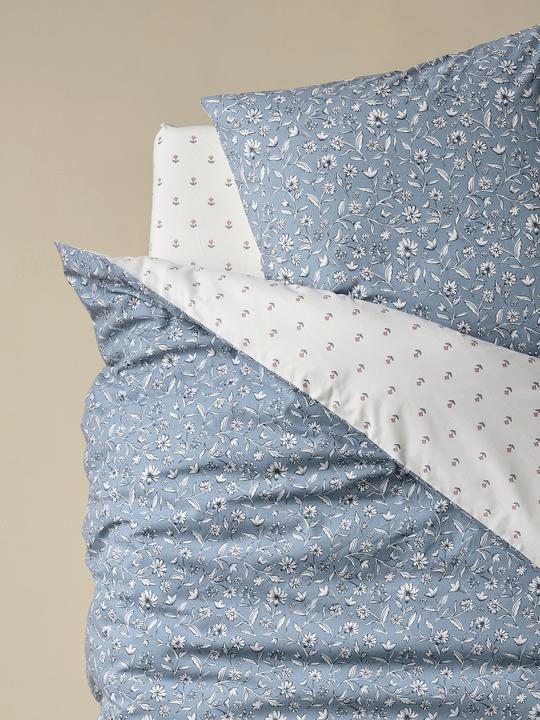 Actual product image Vertbaudet Reversible children's bed linen set INDIA FLOWER with recycled cotton