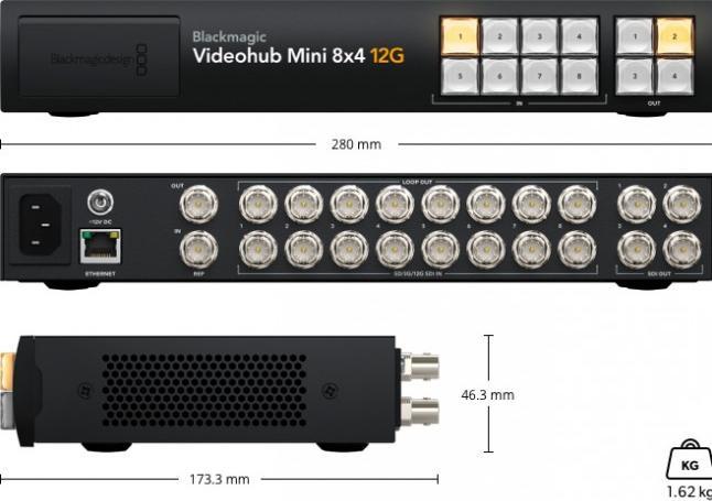 Image du produit Blackmagic Videohub Mini 8x4 12G (Commutateur matriciel)