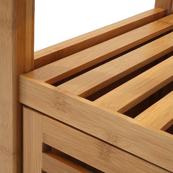 Actual product image Mendler Bathroom set, complete bathroom bathroom furniture bathroom cabinet with door, bamboo