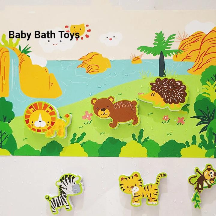 Produktbild Activity Board Weiche EVA Paste früh pädagogische DIY Puzzle Spielzeug Tier Aufkleber Bad schwimmende Badewanne