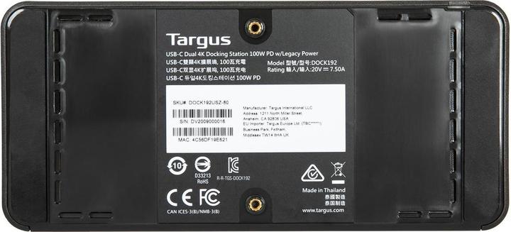 Actual product image Targus DOCK182EUZ (USB-C, 11 Ports)