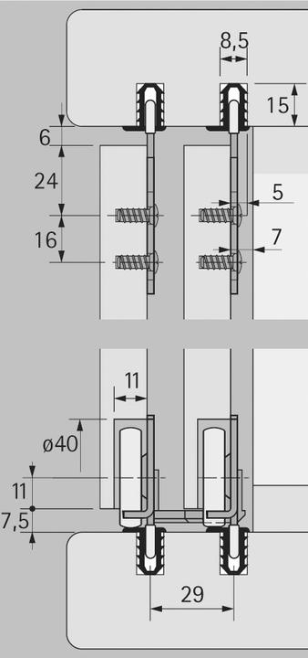 Produktbild Hettich Schiebetürbeschläge Slide Line 56, Inslide