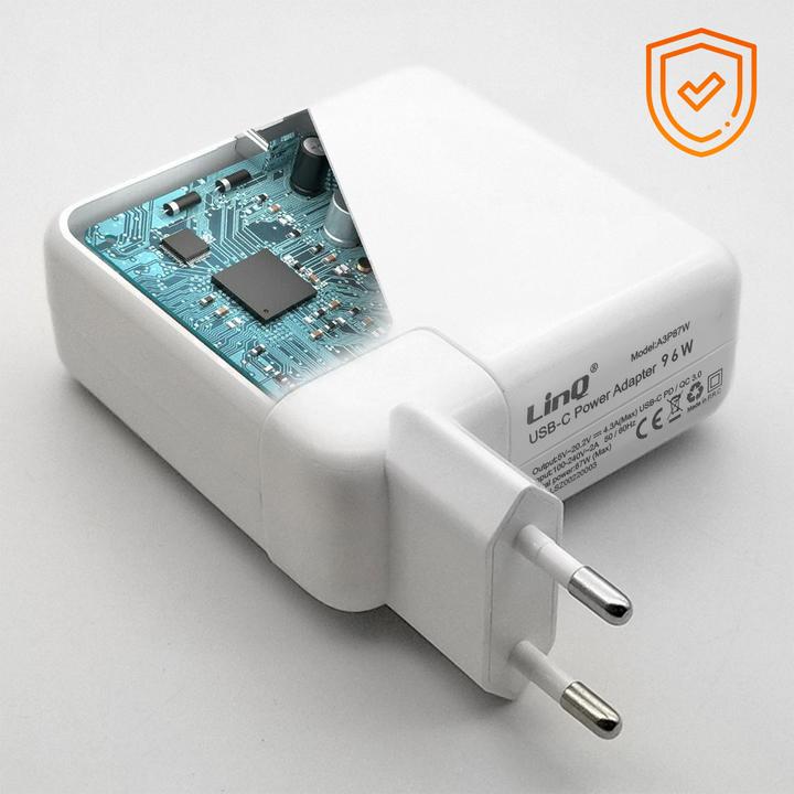 Image du produit LinQ Chargeur secteur 96W, câble USB-C, 2m (96 W)