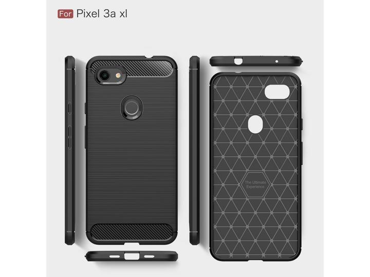 Produktbild Screenguard Google Pixel 3a XL Hülle Carbon Brushed Soft TPU (Google Pixel 3a XL)