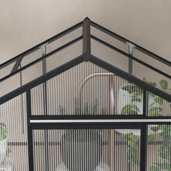 Actual product image Outsunny Greenhouse with sliding door and integrated gutter system