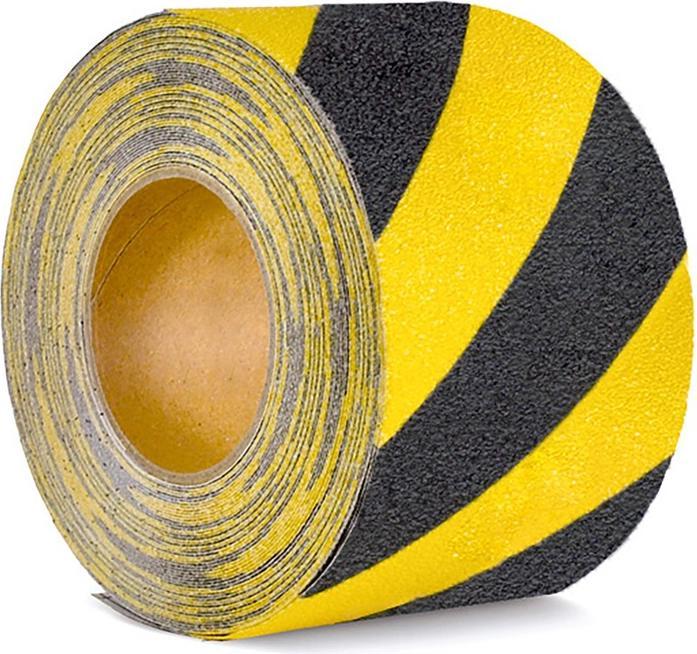 Produktbild Moravia Antirutsch 100 mm,schwarz-gelb Selbstklebend, Rolle à 18 m (100 mm)