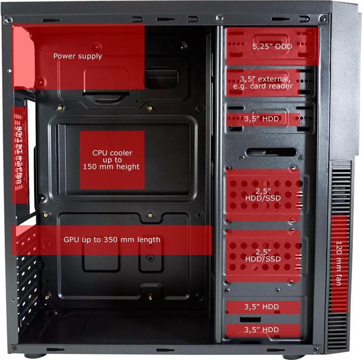 Produktbild LC-Power LC Power LC-7041B-ON (ATX, mATX, Mini-ITX)