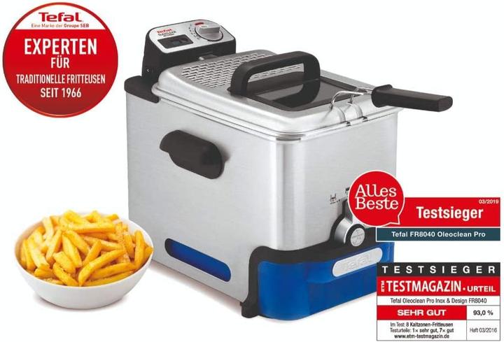 Actual product image Tefal FR8040 Oleoclean Pro Oil Fryer / Deep Fryer