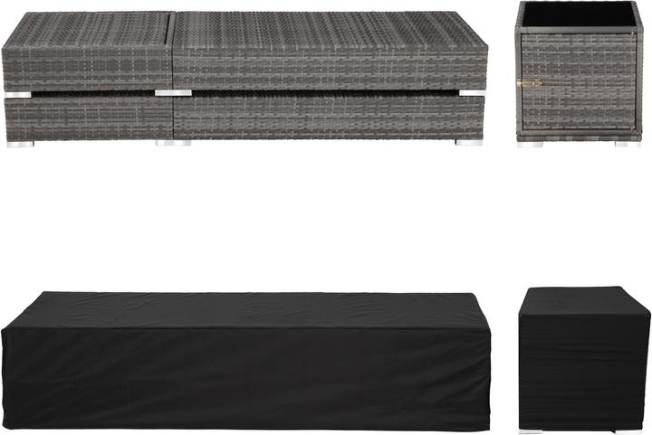 Produktbild tectake 2x Sonnenliegen (184 cm)