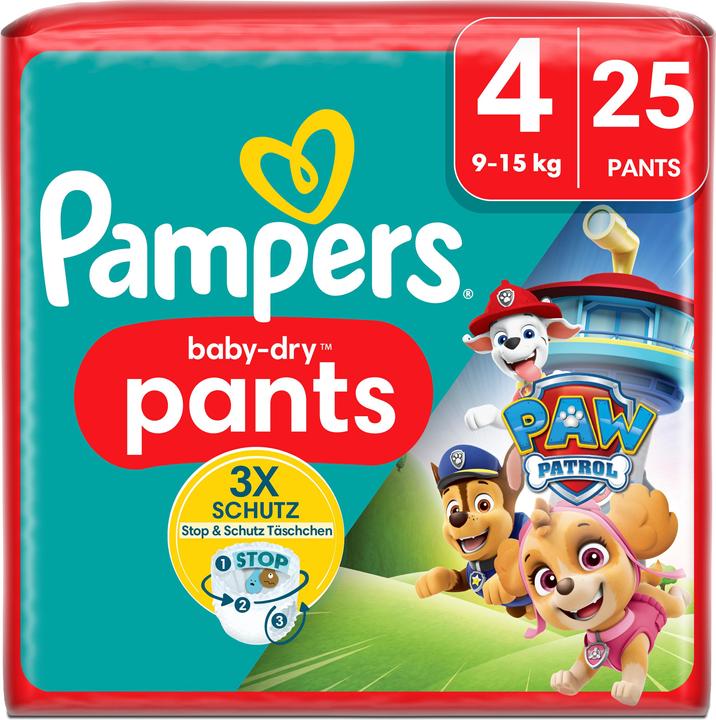 Produktbild Pampers Baby-Dry Paw Patrol (Gr. 4, Tragepack, 25 Stück)