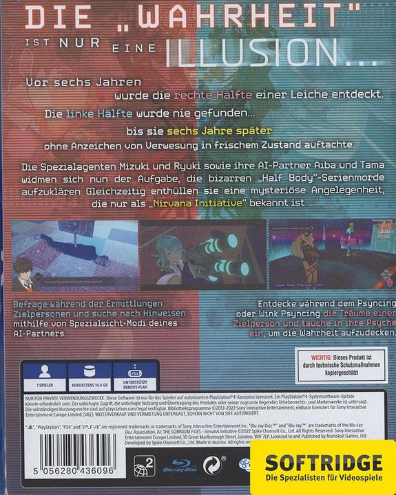 Actual product image Spike Chunsoft AI: The Somnium Files 2 - Standard Edition (PS4, DE)