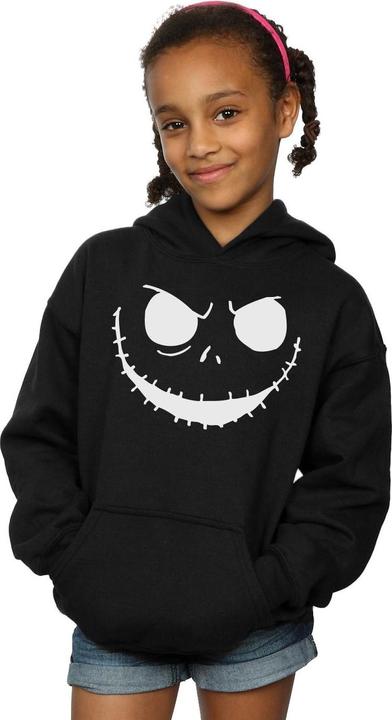 Immagine prodotto Disney Nightmare Before Christmas Jack's Face Bold Felpa con Cappuccio Ragazze (140, 146)