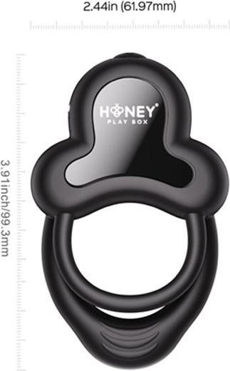 Actual product image Honey Play Box Anello Vibrating Double Cock Ring Black (75372, LEGO DC)