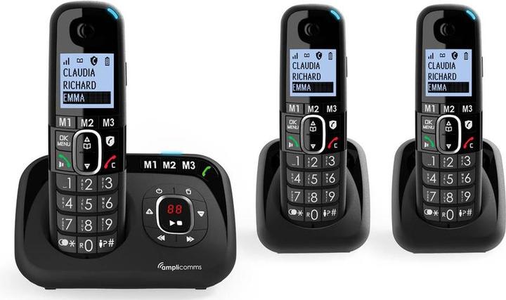 amplicom amplicomms BigTel 1583 DECT telefono a tasti grandi nero