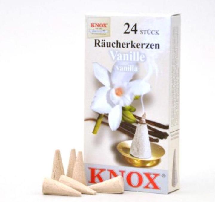 Produktbild Knox Räucherkerzen - Vanille 24 Stk., Kegel