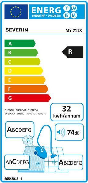 Energy Label Severin Hoover MY 7118