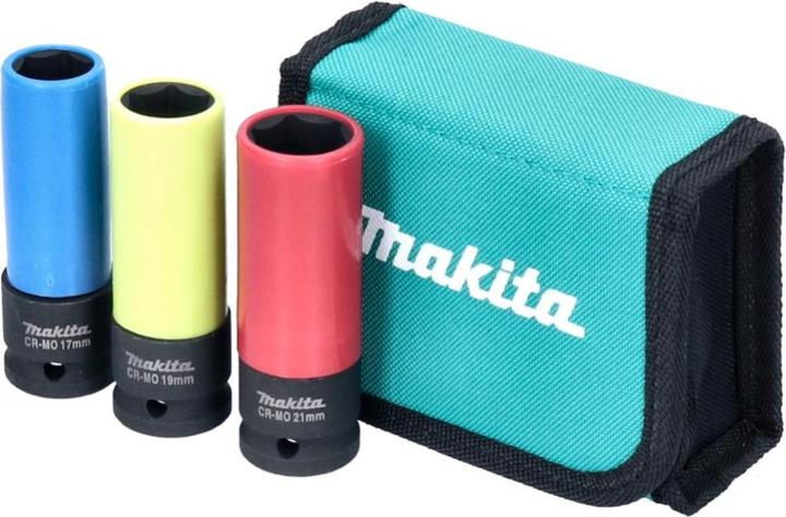 Actual product image Makita Socket wrench set 3 pieces 1/2 (21 mm, 19 mm, 17 mm)