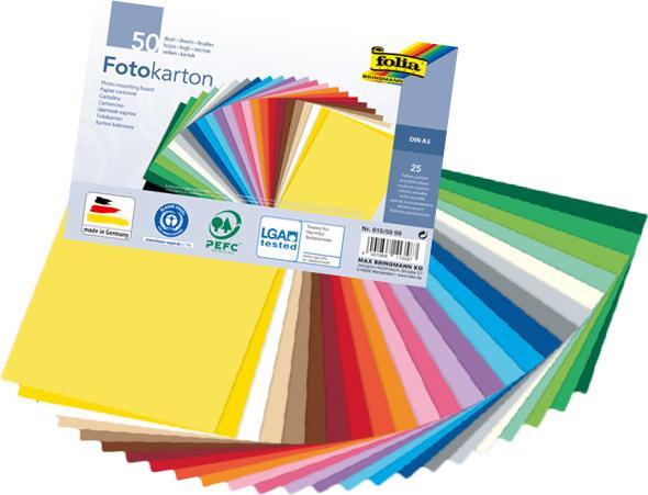 Produktbild Folia Fotokarton A4, Aprikose, 50 Stück (300 g/m², 1 x)