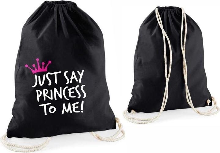 Actual product image 4you Design Statement Tote Bag Just say princess to me! black