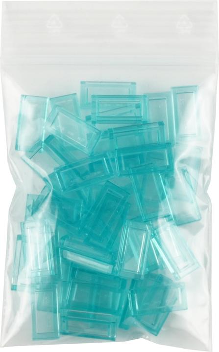 Produktbild LEGO 1x2 Fliesen transparent Hellblau - 250 Stueck - Trans blue tile 3069b (LEGO Zubehör)