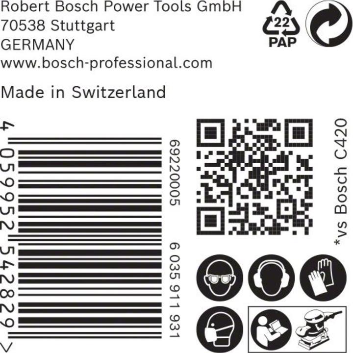 Produktbild Bosch Professional Zubehör EXPERT C470 Schleifpapier mit 14 Löchern für Schwingschleifer, 115 x 230 mm, G 80, 50-tlg. (80)