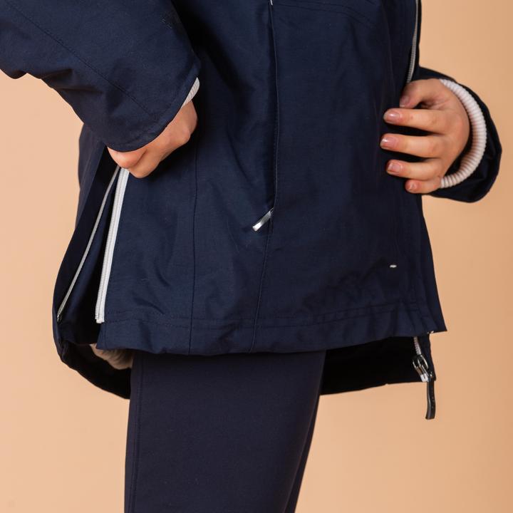Produktbild Fouganza Winterreitjacke 500 wasserdicht warm Kinder marineblau (152)
