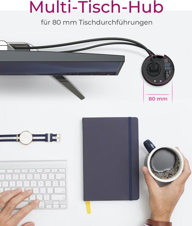 Produktbild Icy Box IB-HUB1430-CR (USB-C, 3 Ports)