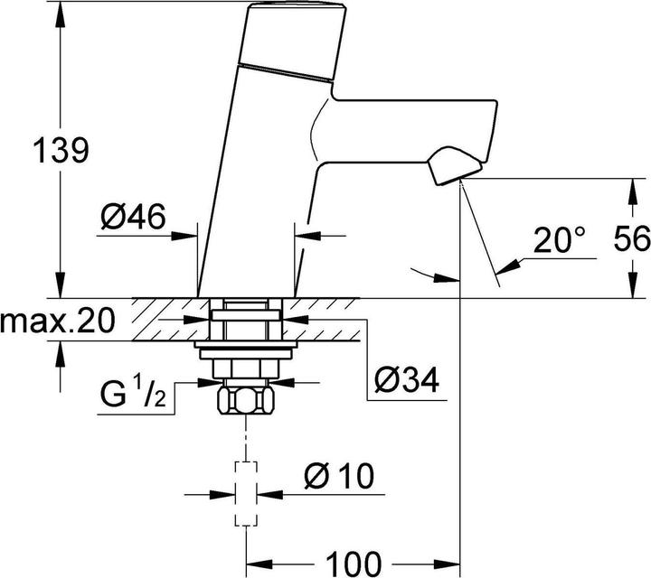 Produktbild Grohe Concetto Standventil XS-Size