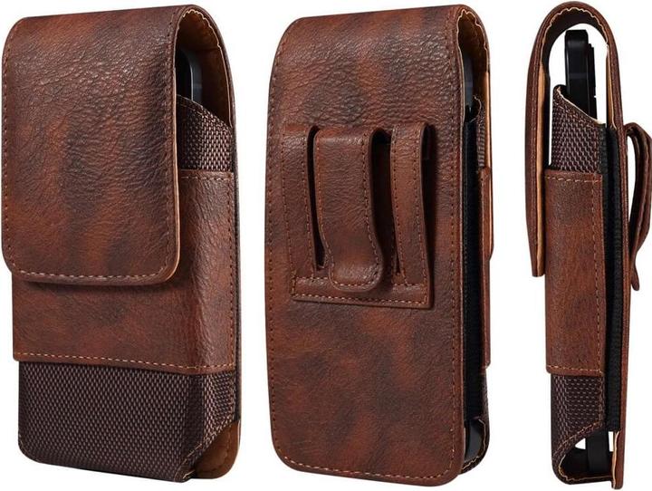 Produktbild Cover-Discount Nylon - Leder Gurttasche mit Kartenfach braun / XL