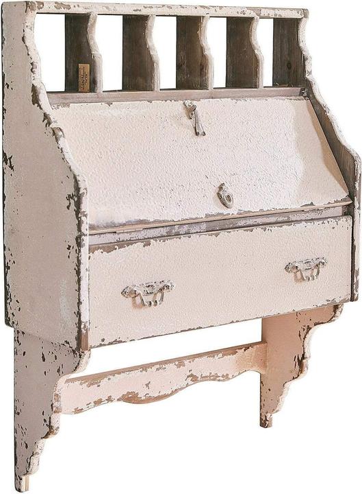 Image du produit Loberon Secrétaire mural Sandrine beige antique (60, 80, 22 cm)