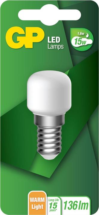Actual product image GP Batteries GP - LED Lamp, T25, E14, 1.6W (15W), 136lm (E14, 1.60 W, 136 lm, F)