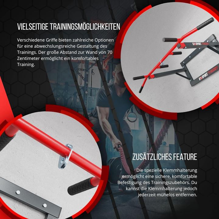 Immagine prodotto K-Sport Barra per trazioni con barra per trazioni, 3 impugnature