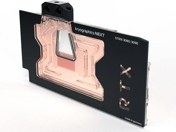 Actual product image Aqua Computer kryographics NEXT RTX 3080 / 3090 Strix GPU Water Cooler - Copper + Acrylic