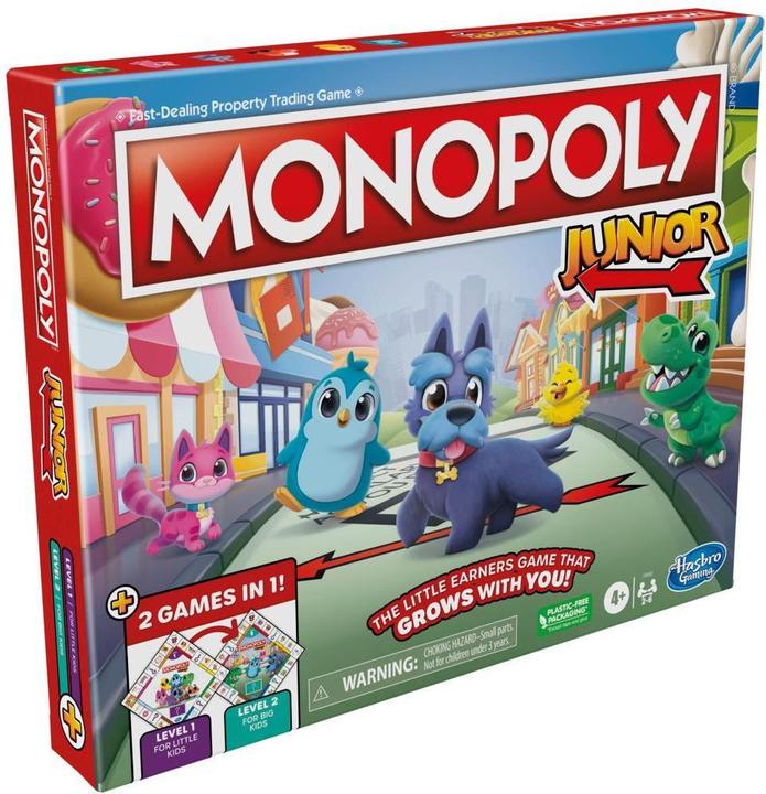 Actual product image Hasbro Monopoly Junior 2 Games in 1 (DK/NO) (Danish, Norwegian)