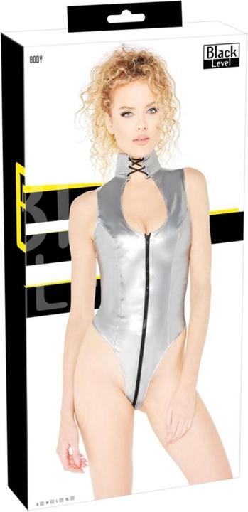 Actual product image Black Level Lacquer bodysuit (L)