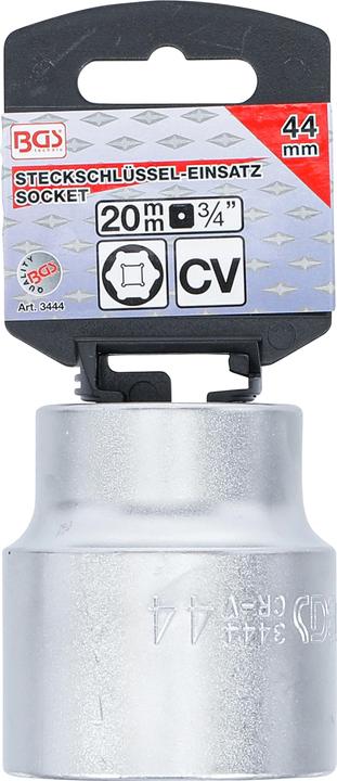 Produktbild BGS Steckschlüssel-Einsatz Sechskant Antrieb Innenvierkant 20 mm (3/4") SW 44 mm (44 mm)